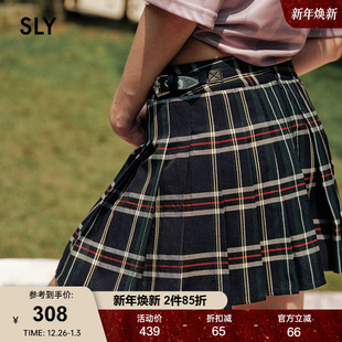纹百褶半身裙030HSZ31 SLY 运动芭蕾风格 新品 0551 2024夏季