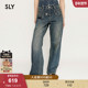 新品 美式 辣妹风解构双腰头低腰牛仔裤 SLY冬季 030HSZ11 1211