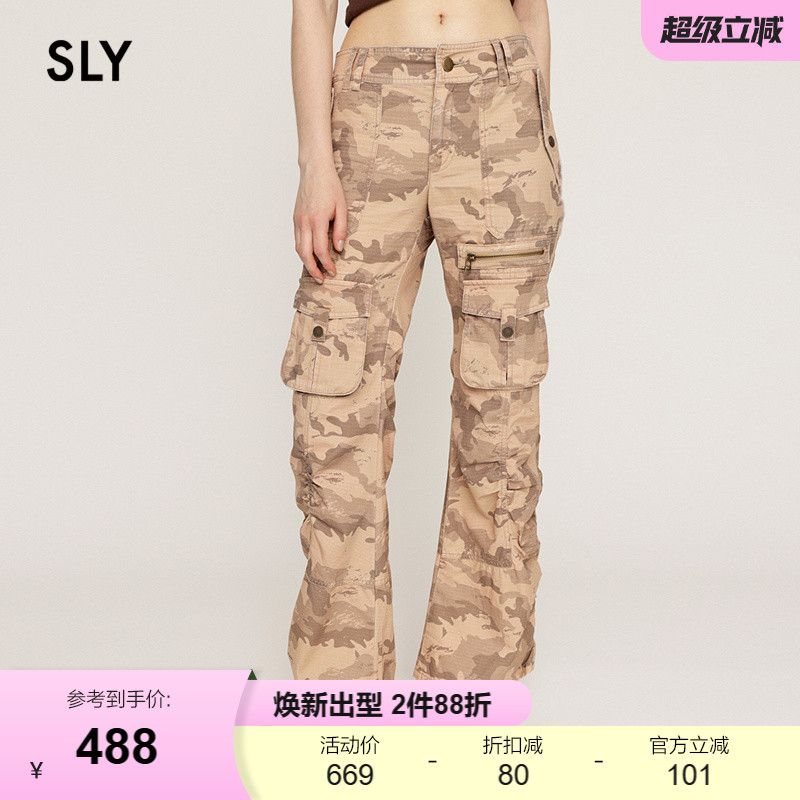 sly美式复古高街多口袋工装裤