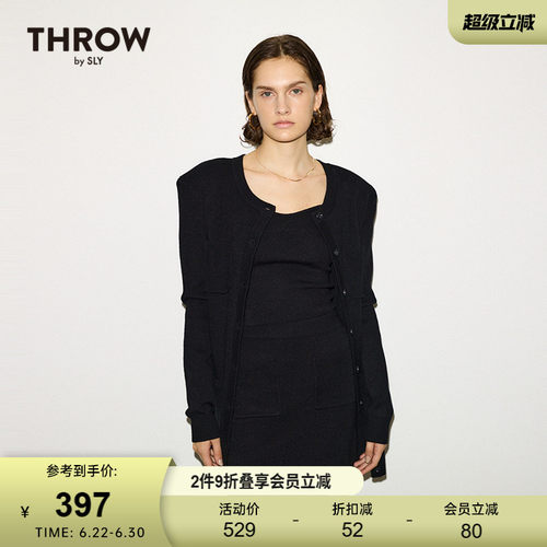 SLY 春季新品THROW系列清冷感针织连衣裙女030HA070-1991