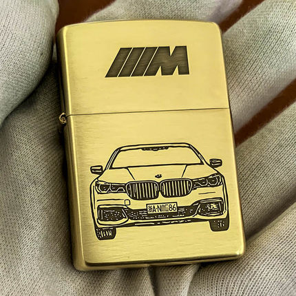 原装正品ZIPPO打火机204B纯铜定制M3M5宝马轿车汽车M760 BMW 7系