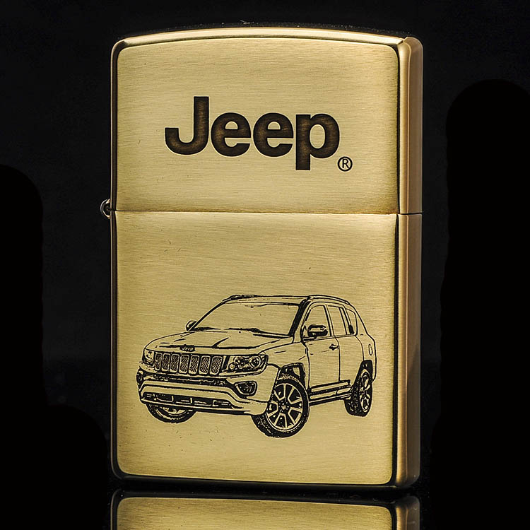 原装正品ZIPPO纯铜煤油防风打火机  越野JEEP汽车 指南者