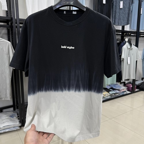 【H家】门店198品质！100棉！青年潮流渐变色夏款男装短袖T恤N045