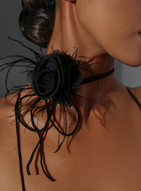 ZYM【凤羽】衣服装饰配件拉丁舞服高级感立体花朵配饰女新款lthd