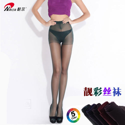 耐尔时尚性感紫红色丝袜