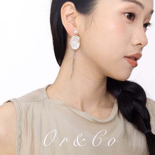OrCo珍珠耳钉925银针轻奢新款