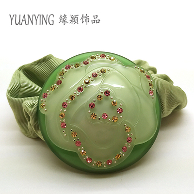 绿色头饰茗华亚克力韩国