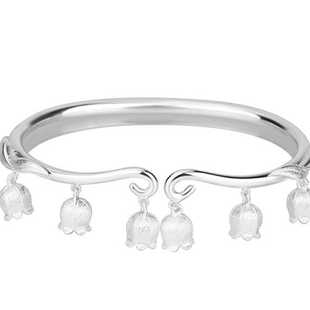 铃兰花开手镯小众国风手饰生日礼物送女生送女友