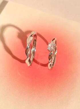 范家同款莫比乌斯闪耀银河情侣星河对戒情侣款ins简约戒指礼物潮