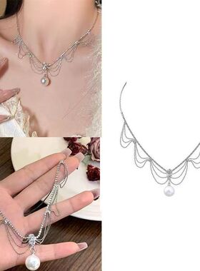 2026新款晚礼服超闪锆石项链轻奢小众高级感项链女爆款锁骨链