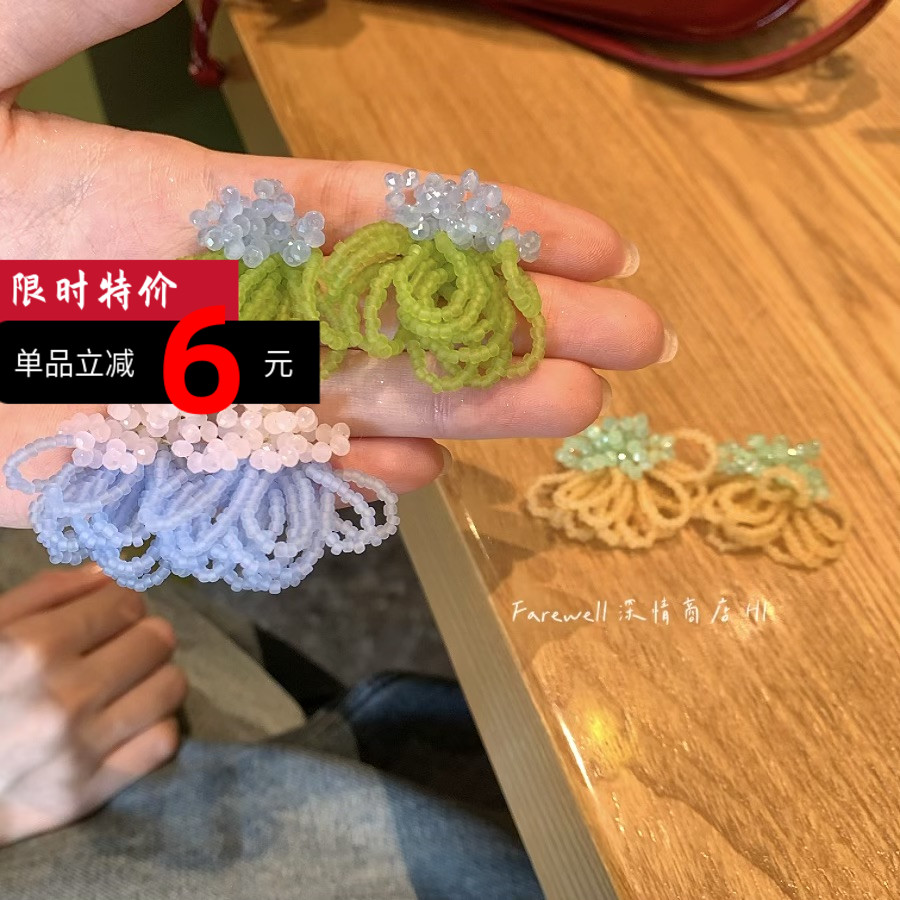 巴胺色流苏适合春天的耳饰