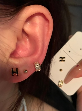 店主强泪推！到手6件！新款耳钉女纯银针耳环小众设计感 高级耳饰