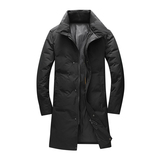 25男士立领商务休闲白鸭绒外穿长款羽绒服外套8658/p355长期有货，男装羽绒服，钱塘7038(原5007）