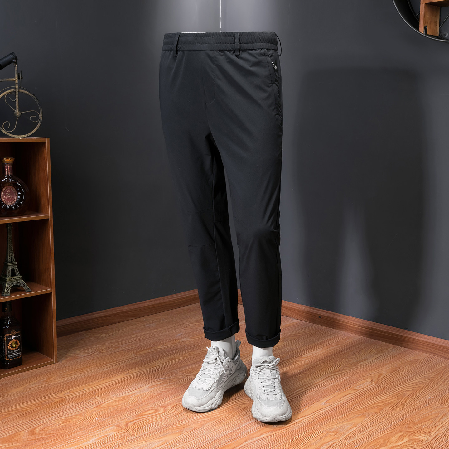 26夏季款男士休闲运动裤冰丝无痕高弹长裤2615-P58，男装休闲裤，钱塘7038(原5007）