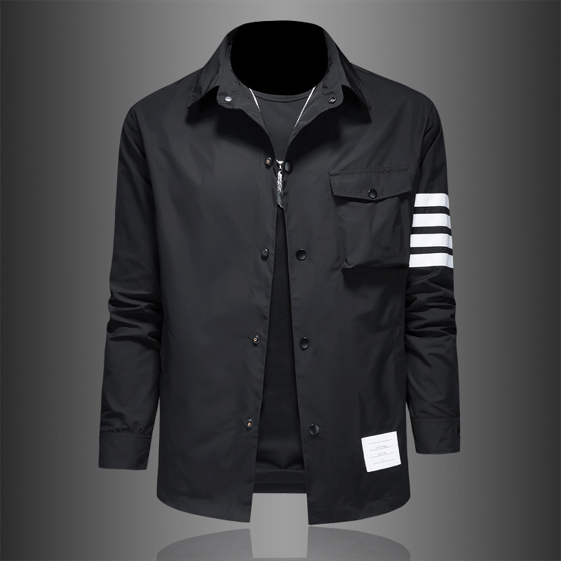 2023男士春款夹克外套潮流连帽上衣6609/155，男装夹克，钱塘7038(原5007）