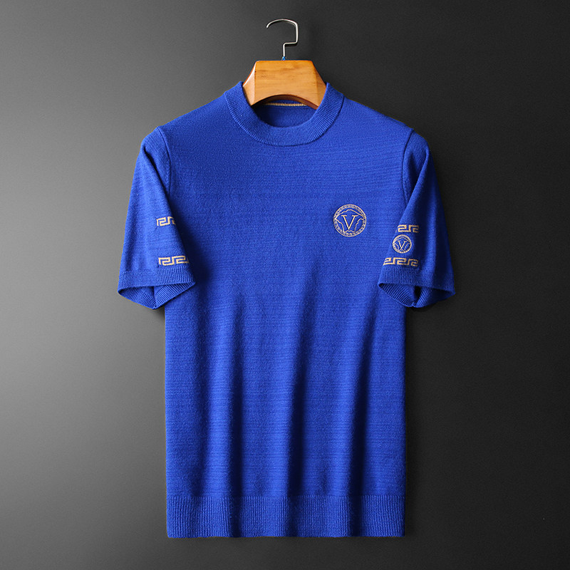 冬款2026男士圆领羊毛短袖羊毛衫针织衫毛衣打底23169p125，男装针织衫/毛衣，钱塘7038(原5007）