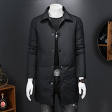 2026男士羽绒服长款白鸭绒羽绒服长款外套8653/P345长期有货，男装羽绒服，钱塘7038(原5007）