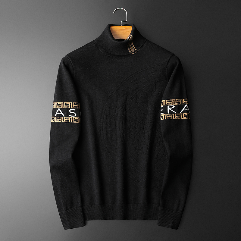 2024新品男士冬季加厚半高领羊毛衫毛衣针织衫打底衫7804p135，男装针织衫/毛衣，钱塘7038(原5007）