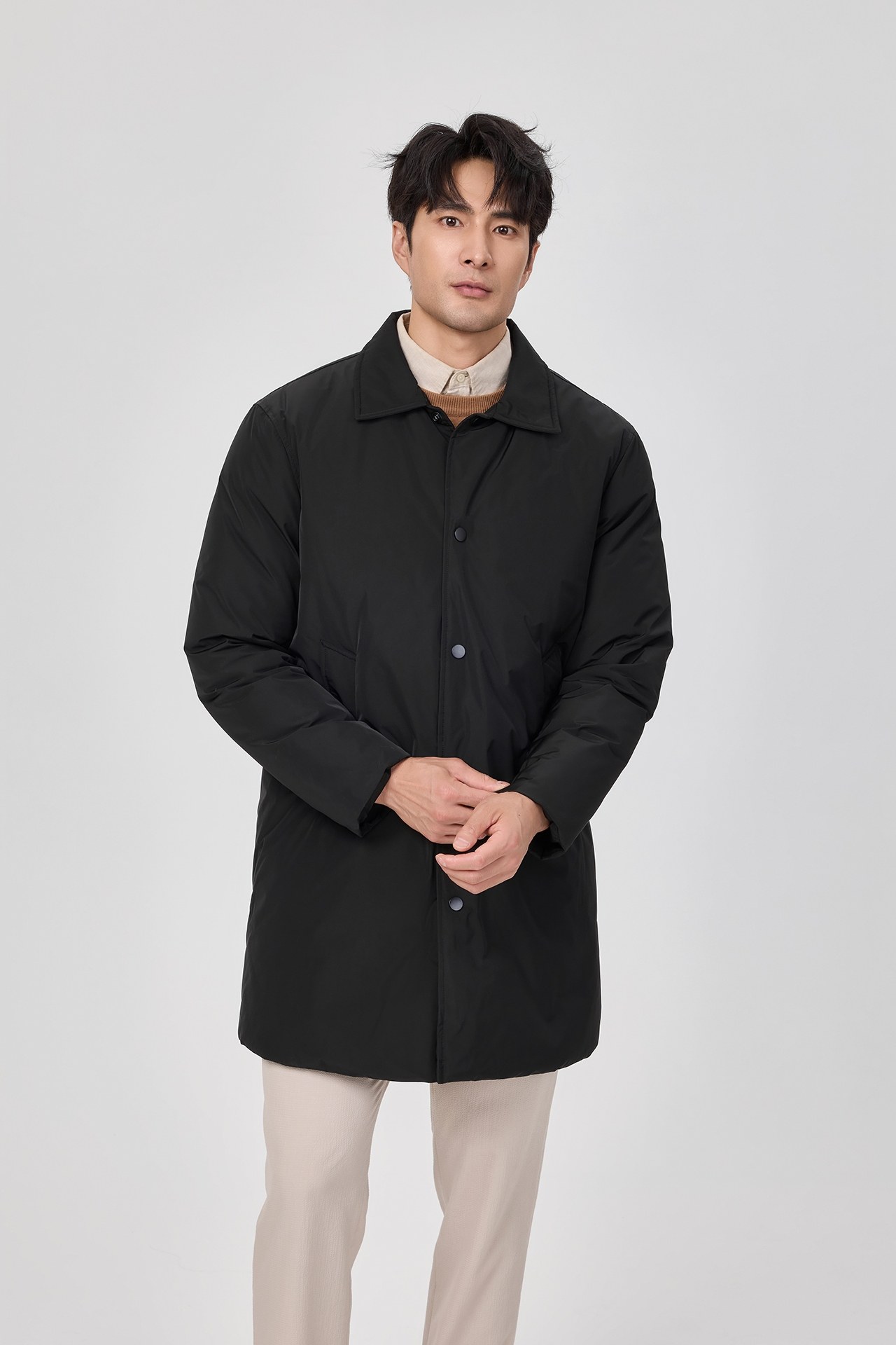 2026男士羽绒服长款白鸭绒羽绒服长款外套8653/P345长期有货,男装羽绒服,钱塘7038(原5007）