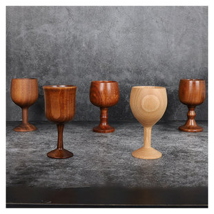 两只包邮实木红酒杯高脚杯葡萄酒啤酒香宾酒杯环保实木杯子