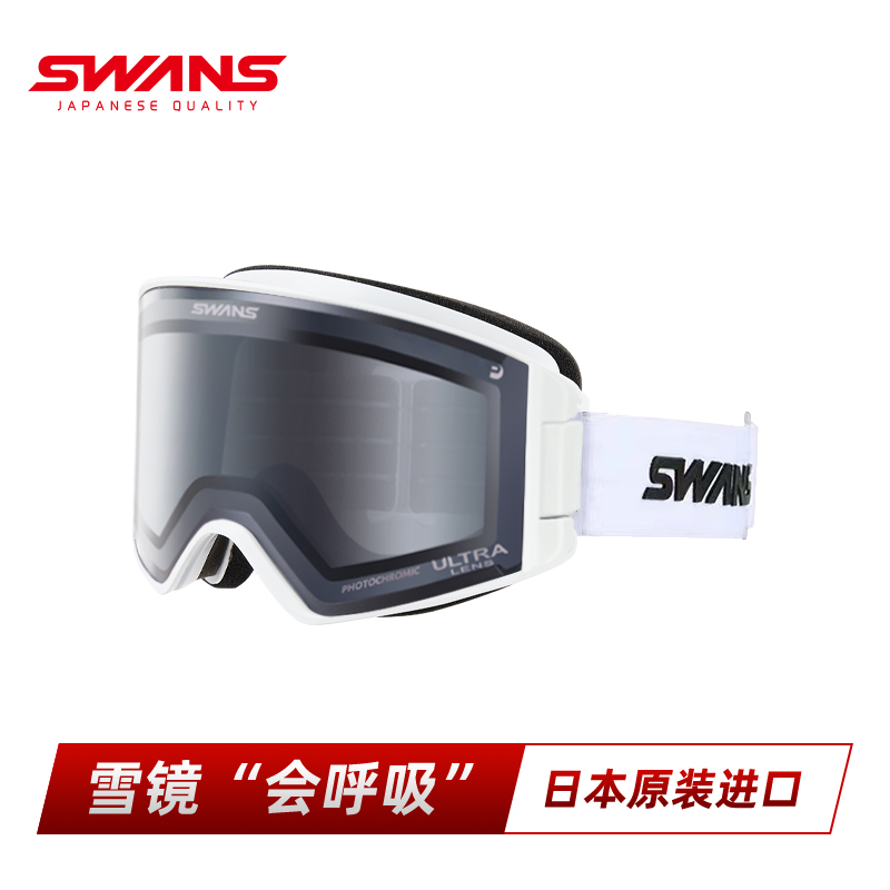 超强防雾滑雪镜SWANS开窗换气