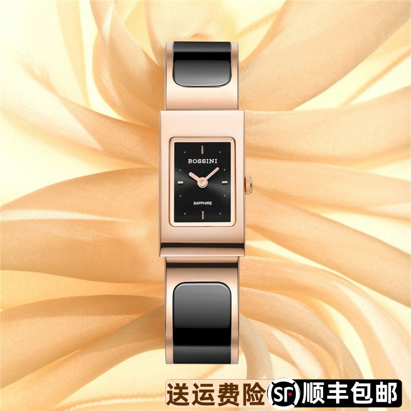 罗西尼1428手表女防水时尚女士腕表简约小方形女士手表石英表