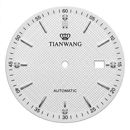 天王表面GS51172原装表盘面字面双历刻度盘51172原厂镶钻数字盘