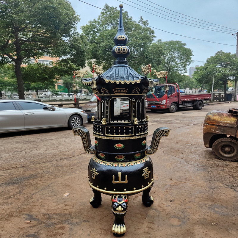 铸铁插香炉宝鼎烧纸炉户外摆件