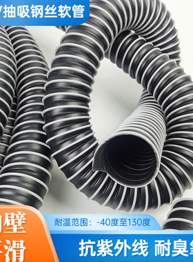 耐高温臭氧抗紫外线耐酸碱溶剂气体 光伏设备配件黑色TPV钢丝软管