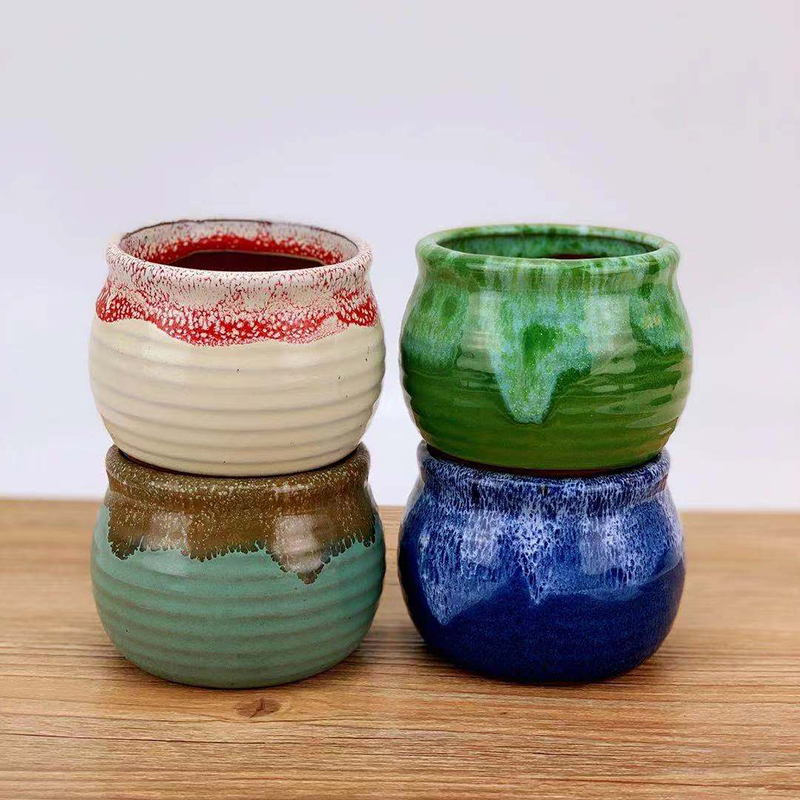 晓煜流釉透气肉肉古典风多肉花盆