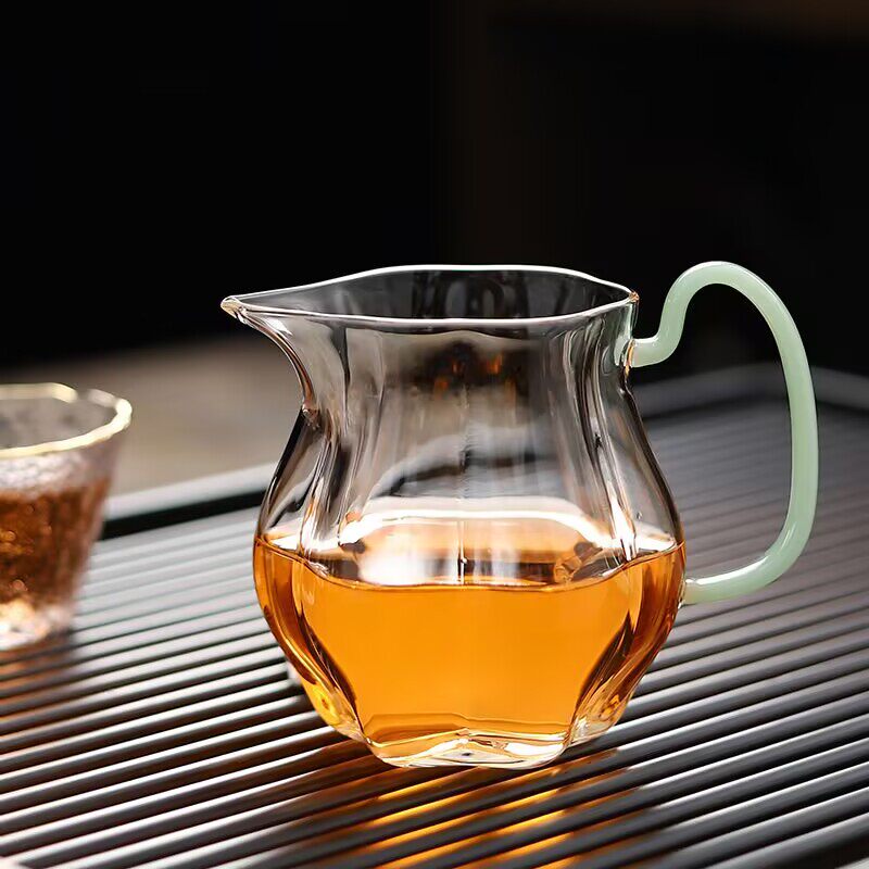 瓜棱透明耐热玻璃加厚公道杯分茶杯公杯单个带把手分茶器茶海中式,餐饮具,公道杯,淘宝优惠券,粉丝福利购,淘宝优惠卷