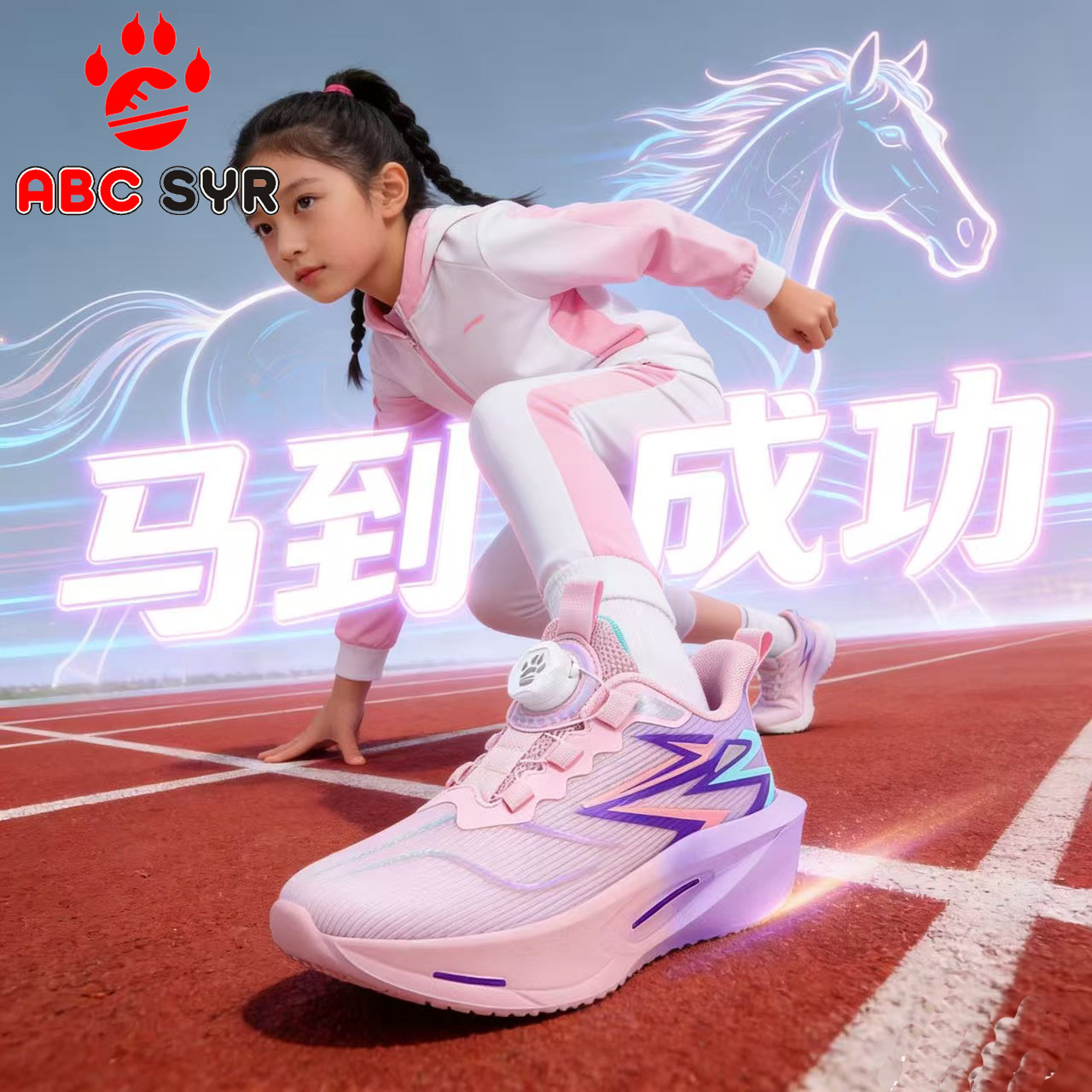 女童鞋子2026新款透气网面儿童运动鞋女孩超轻跑步鞋轻盈软底防滑