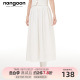 小个子裙子女 百搭黑白两色半裙面柔软遮肉设计感春季 新款 NANGOON