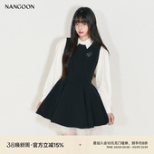 连衣裙女 网纱撞色赫本公主风秋季 NANGOON 原创设计小众设计感无袖