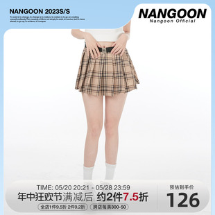 原创美式 NANGOON 辣妹百褶裙女夏设计感短裙百搭小众小个子裙子潮