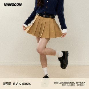 裙子气质设计感辣妹 百搭绣花百褶裙短款 NANGOON 原创简约基础