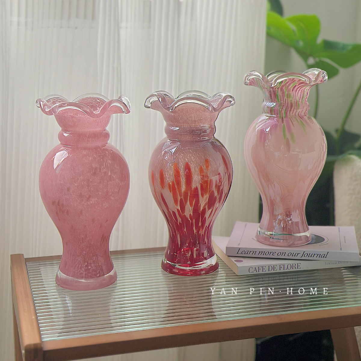 颜品客厅高级感玻璃琉璃花瓶