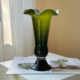 中古风琉璃花瓶法式 高级感家居摆件复古小众绿色鲜花餐桌插花花器