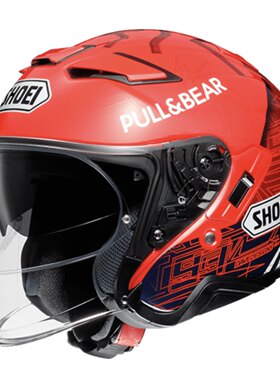 日本进口SHOEI J-CRUISE2 JC2 红蚂蚁摩托车头盔双镜片半盔