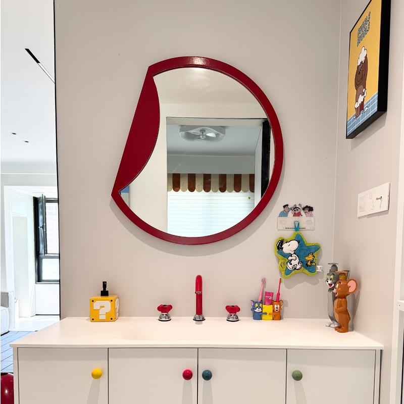 简约风轻奢浴室镜不规则异形