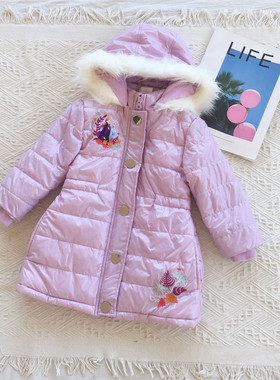『Ai美美』2岁码 冬季乐园款 紫色超美 冰雪公主刺绣加厚棉衣外套
