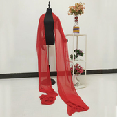 cos纱巾纯色无接缝披帛百搭沙滩披肩女 汉服披巾飘带 特价 雪纺古装