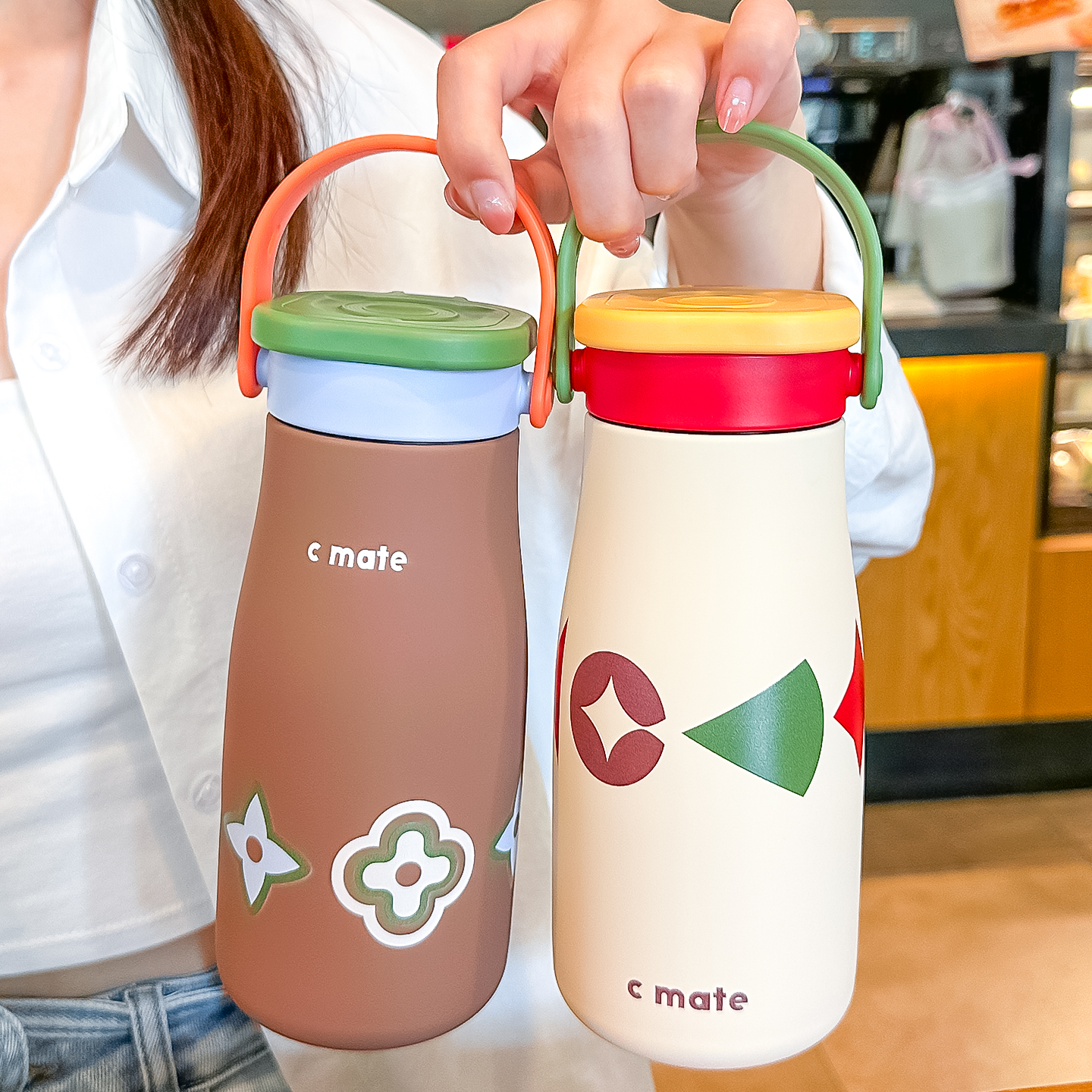 女士办公室茶水分离保温杯