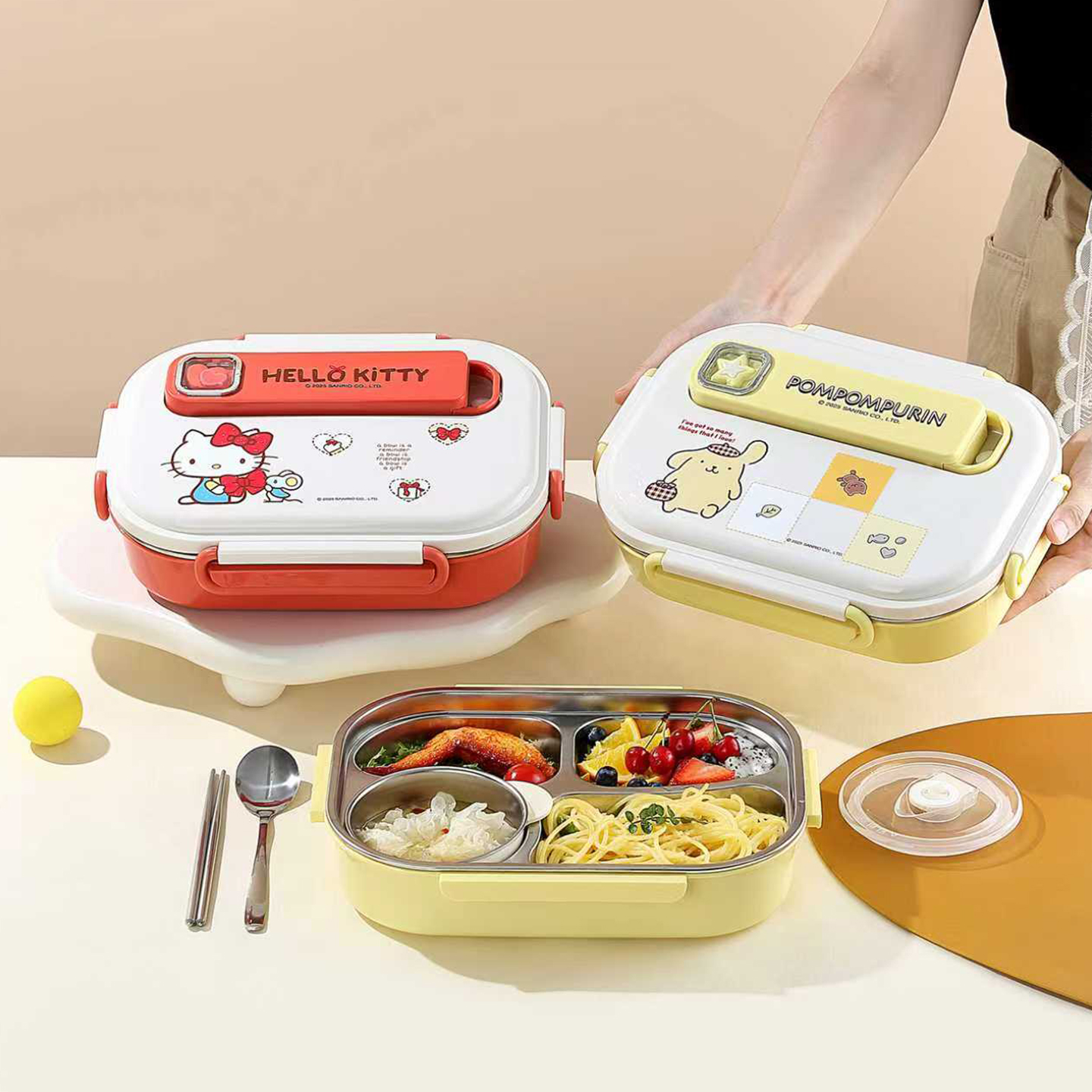 三丽鸥儿童保温饭盒316不锈钢