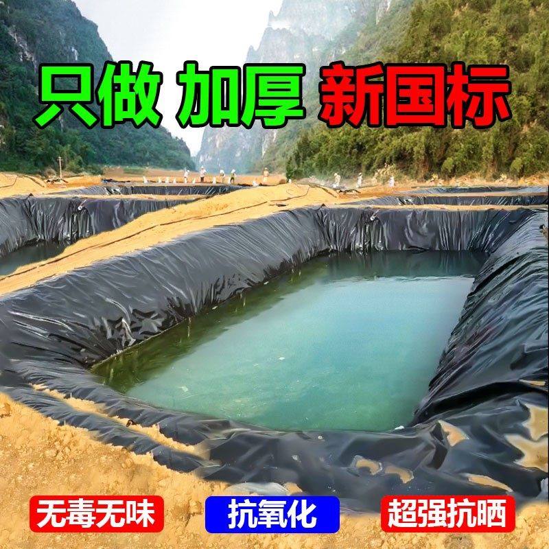 鱼塘防渗膜土工膜防水膜池塘防水布鱼池专用塑料薄膜复合膜防漏水