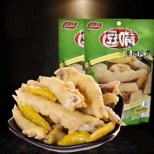 品品逗嘴泡椒凤爪150g*5袋四川独立小包装清爽火爆山椒鸡爪泡鸡脚