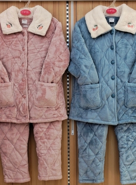 都市丽人LH30C6LH31F2正品女士特价法兰绒三层夹棉袄保暖蓄热套装