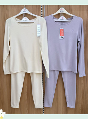 都市丽人女士秋衣LWH1F3加拿大鹅科技轻保暖圆领保暖秋衣秋裤套装