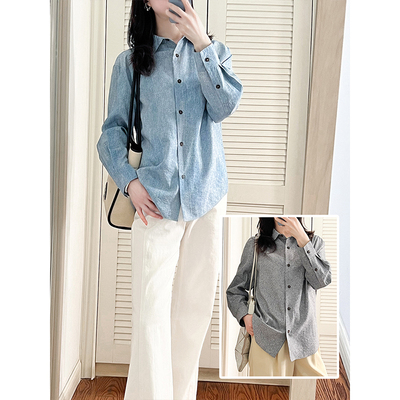 悠扬真丝干丝色织衬衫