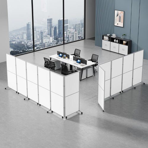 移动屏风带轮折叠工厂车间活动推拉隔断墙厂库办公室桌面屏风挡板